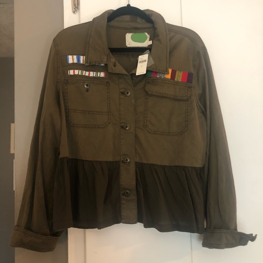 Lightweight peplum jacket/ shirt